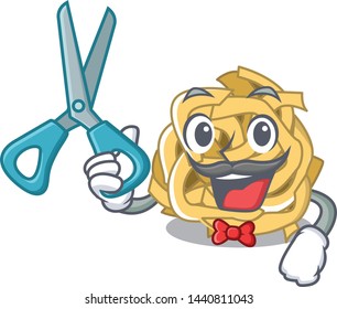 Barber fettucine isolated with in the mascot