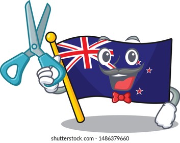 Barber flag new zealand on the mascot