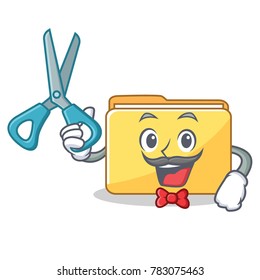 Barber folder character cartoon style