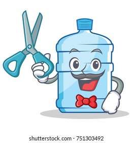 Barber gallon character cartoon style