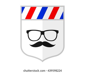 barber glasses shield eye glasses optics image vector icon logo