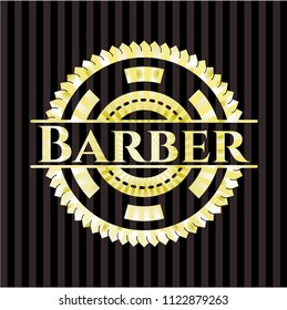 Barber gold emblem