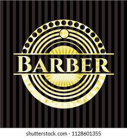 Barber gold emblem