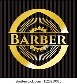 Barber gold shiny emblem