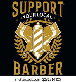 Barber graphics tshirt design vector design