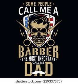 Barber graphics tshirt design vector design 