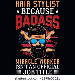 Barber graphics tshirt design vector design 