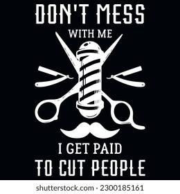 Barber graphics tshirt design vector design 