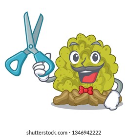 Barber green coral reef in character shape