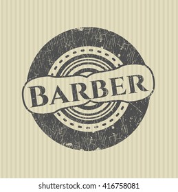 Barber grunge style stamp