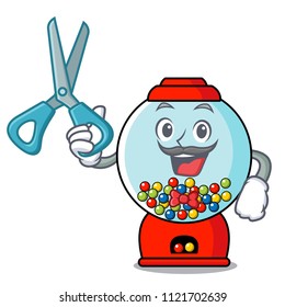 Barber gumball machine character cartoon