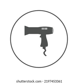 Barber hair accessory blower icon | Circle version icon |