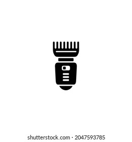 Barber hair clipper simple flat icon vector