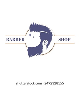 Barber hair cut logo design for fashion with creative concept