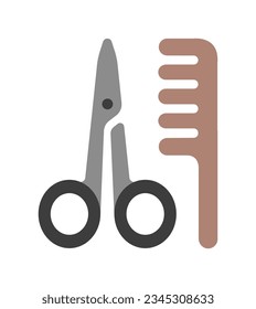 Barber, hair cut, trimming vector icon illustration