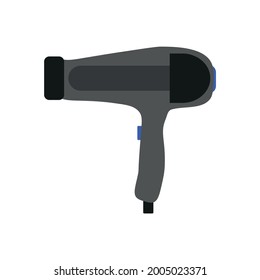 barber hair dryer icon on white background