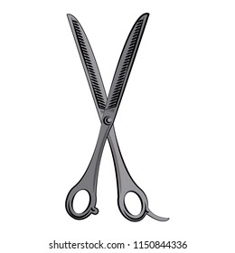 Barber hair scissor utensil