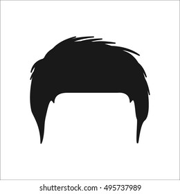 Barber hair style sign silhouette symbol icon on background