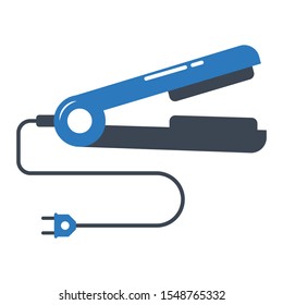 Barber and Hair Stylist Equipment design, Curl Remover Machine Vector, straightener Icon Concept