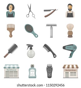 Barber and Hairdresser Icons