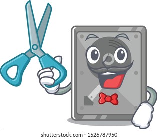 Barber hard drive internal on the character