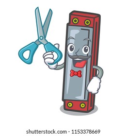 Barber harmonica character cartoon style