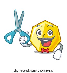 Barber heptagon in the a cartoon shape