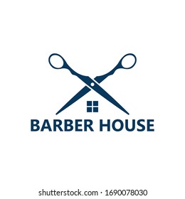 Barber House Logo Template Design