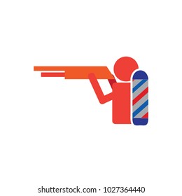 Barber Hunt Logo Icon Design