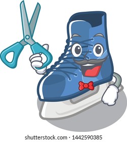 Barber ice skate isolated with the mascot