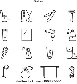 barber icon isolated on white background from hairdressing and barber shop collection. barber icon trendy and modern barber symbol for logo, web, app, UI. icon simple sign. 