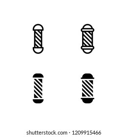 Barber Icon Logo Vector Symbol. Barber Pole Icon