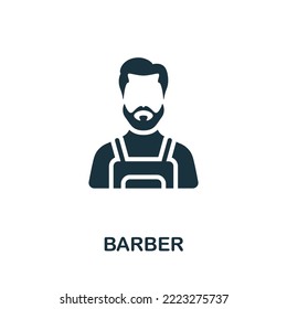 Barber icon. Monochrome simple Barber Shop icon for templates, web design and infographics