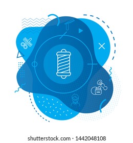 Barber icon on Modern Background - Editable stroke