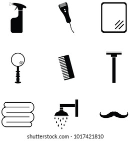 barber icon set