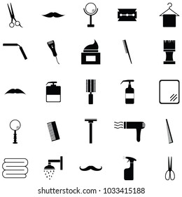 barber icon set