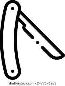 barber icon. Thin Linear Style Design Isolated On White Background