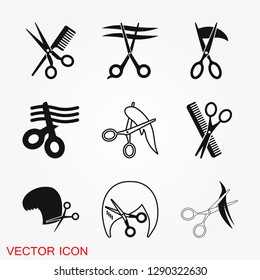 Barber icon vector logo, illustration, vector sign symbol for design