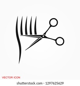 Barber icon vector logo, illustration, vector sign symbol for design