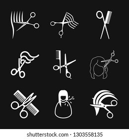 Barber icon vector logo, illustration, vector sign symbol for design