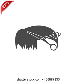 barber icon, vector barber shop logo, isolated vintage barber shop label