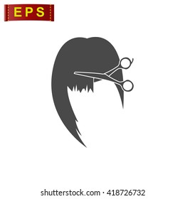 barber icon, vector barber shop logo, isolated vintage barber shop label
