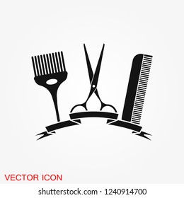 Barber icon vector, for web and mobile, salon hair dryer, hair curler.