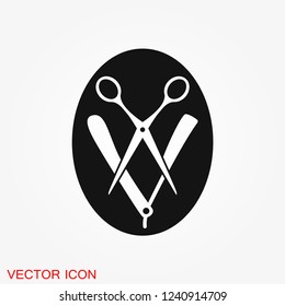 Barber icon vector, for web and mobile, salon hair dryer, hair curler.