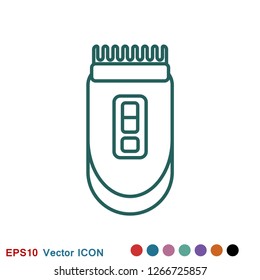 Barber icon vector, for web and mobile, salon hair dryer, hair curler.