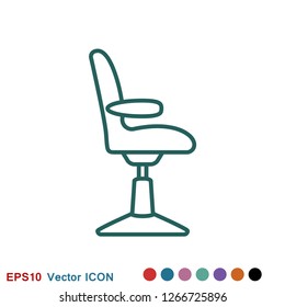 Barber icon vector, for web and mobile, salon hair dryer, hair curler.