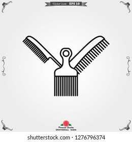 Barber icon vector, for web and mobile, salon hair dryer, hair curler.