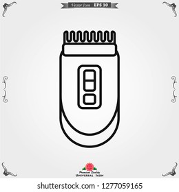 Barber icon vector, for web and mobile, salon hair dryer, hair curler.