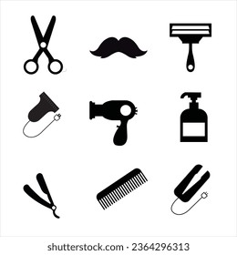 Barber Icons with vectorization format
