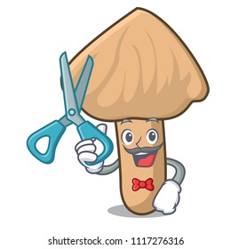 Barber inocybe mushroom character cartoon